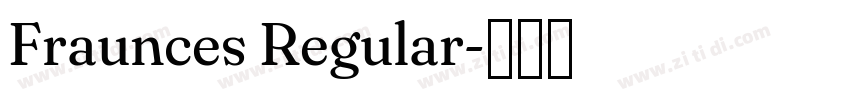 Fraunces Regular字体转换